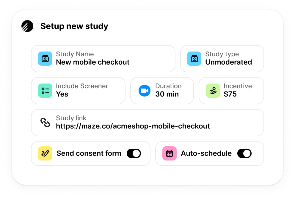 Setup new study with Ethnio