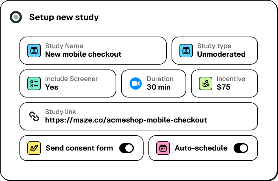 Setup new study with Ethnio