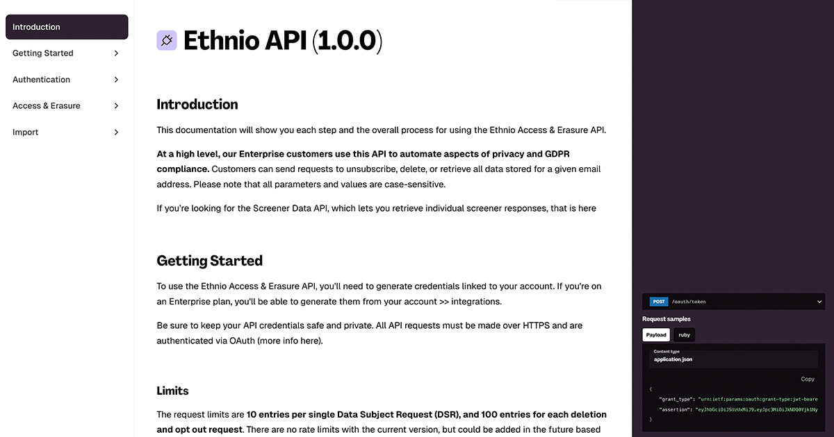 Aeni Api Ethnio API